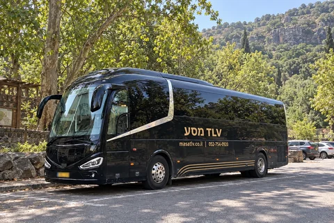הדמיית אוטובוס מסע TLV באזור הבניאס