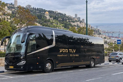 הדמיית אוטובוס מסע TLV באזור חיפה