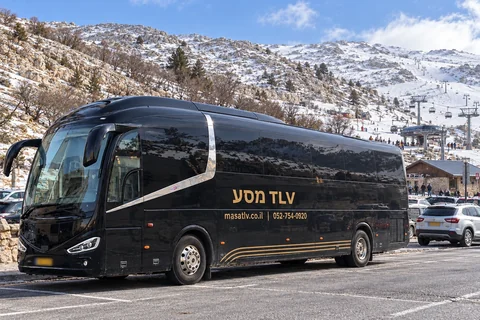 הדמיית אוטובוס מסע TLV באזור החרמון
