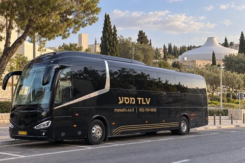 הדמיית אוטובוס מסע TLV באזור ירושלים – מוזיאונים ותרבות